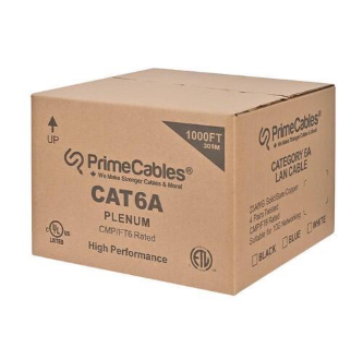 Prime Cables Cat6A Plenum Ethernet Network Cable